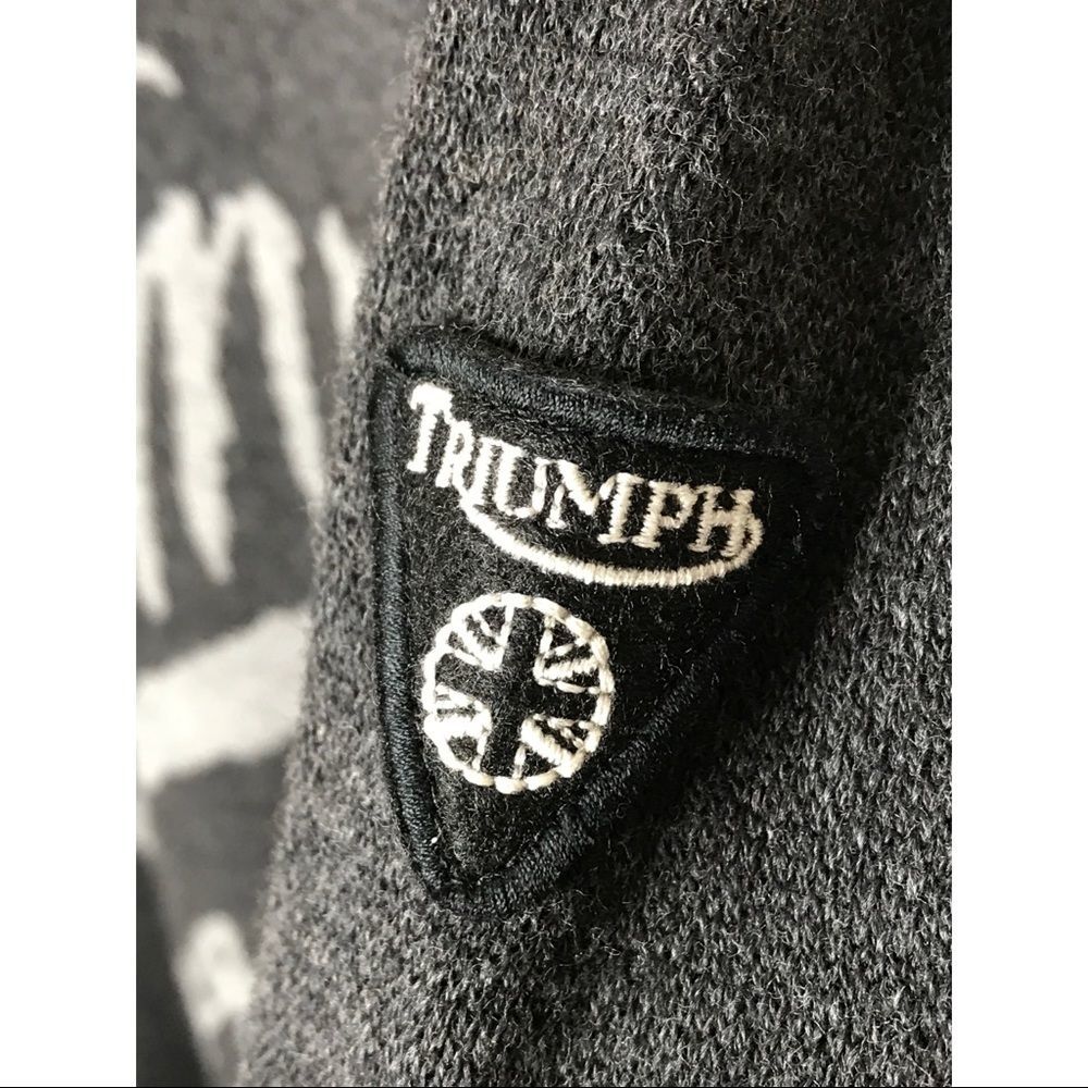Lucky Brand Triumph Motorcycles Sweater Pullover - Picture 6 of 8